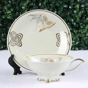 Vintage Teacup and Saucer Set By Schwarzenhammer Bavaria Germany